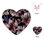 Flowers Floral Pattern Design Playing Cards Single Design (Heart)