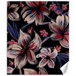 Flowers Floral Pattern Design Canvas 8  x 10 