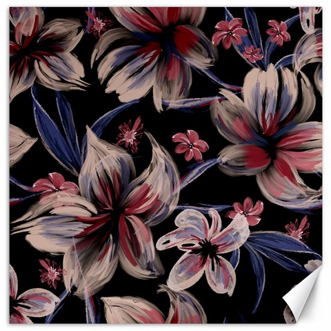 Flowers Floral Pattern Design Canvas 16  x 16  from ArtsNow.com 15.2 x15.41  Canvas - 1