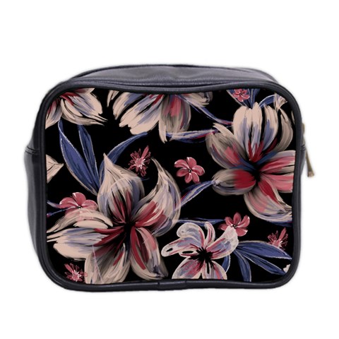 Flowers Floral Pattern Design Mini Toiletries Bag (Two Sides) from ArtsNow.com Back