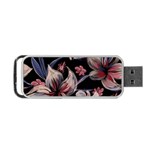 Flowers Floral Pattern Design Portable USB Flash (One Side)