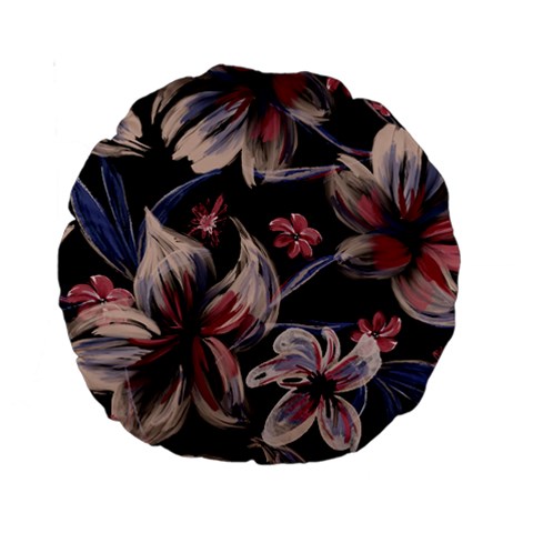 Flowers Floral Pattern Design Standard 15  Premium Round Cushions from ArtsNow.com Front