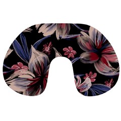 Flowers Floral Pattern Design Travel Neck Pillow from ArtsNow.com Back