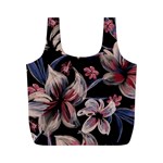 Flowers Floral Pattern Design Full Print Recycle Bag (M)