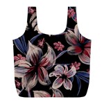 Flowers Floral Pattern Design Full Print Recycle Bag (L)