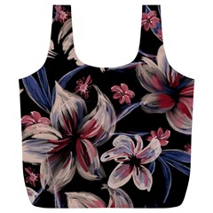 Flowers Floral Pattern Design Full Print Recycle Bag (XL) from ArtsNow.com Front