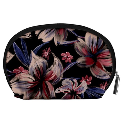 Flowers Floral Pattern Design Accessory Pouch (Large) from ArtsNow.com Back