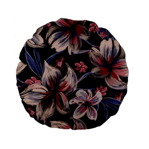 Flowers Floral Pattern Design Standard 15  Premium Flano Round Cushions from ArtsNow.com Front