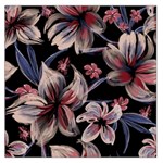 Flowers Floral Pattern Design Square Satin Scarf (36  x 36 )