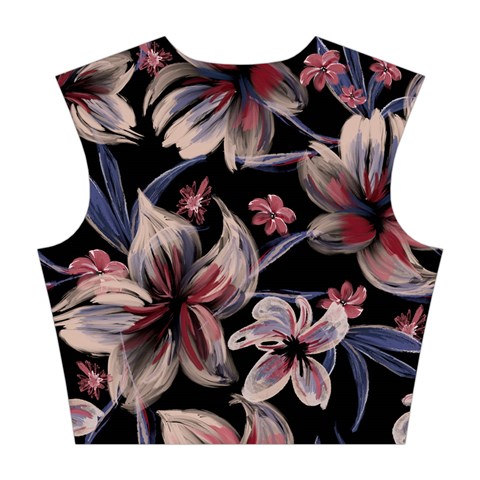 Flowers Floral Pattern Design Cotton Crop Top from ArtsNow.com Back