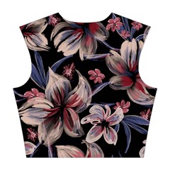 Flowers Floral Pattern Design Cotton Crop Top from ArtsNow.com Back