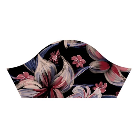 Flowers Floral Pattern Design Cotton Crop Top from ArtsNow.com Right Sleeve