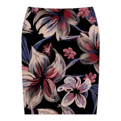 Flowers Floral Pattern Design Midi Wrap Pencil Skirt from ArtsNow.com Back