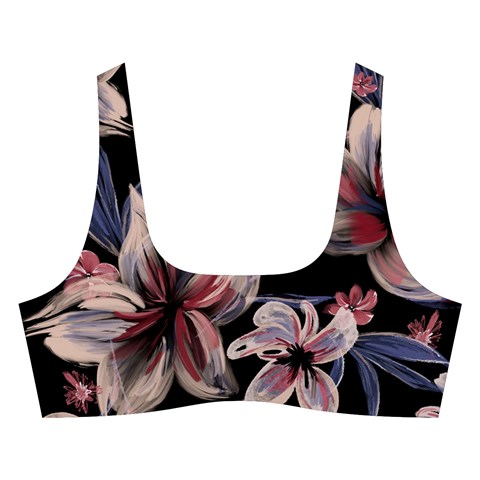 Flowers Floral Pattern Design Cross Back Hipster Bikini Set from ArtsNow.com Front