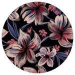 Flowers Floral Pattern Design Round Trivet