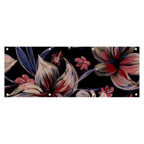 Flowers Floral Pattern Design Banner and Sign 8  x 3  from ArtsNow.com Front