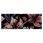 Flowers Floral Pattern Design Banner and Sign 8  x 3 