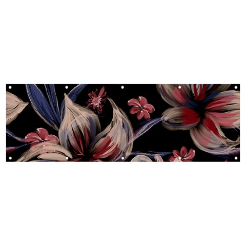 Flowers Floral Pattern Design Banner and Sign 12  x 4  from ArtsNow.com Front