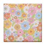 Pattern Background Vintage Floral Tile Coaster