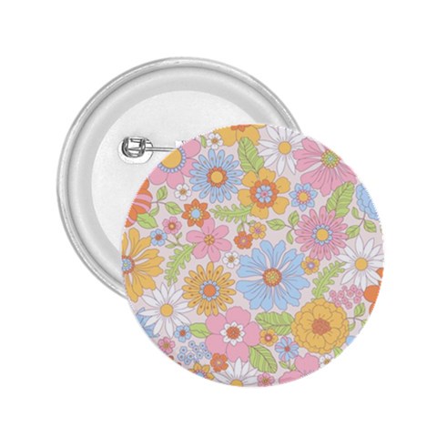 Pattern Background Vintage Floral 2.25  Buttons from ArtsNow.com Front