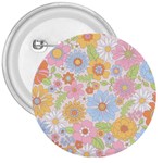 Pattern Background Vintage Floral 3  Buttons