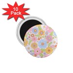 Pattern Background Vintage Floral 1.75  Magnets (10 pack) 