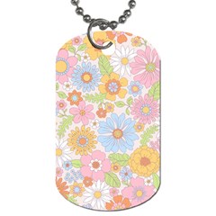 Pattern Background Vintage Floral Dog Tag (Two Sides) from ArtsNow.com Front