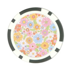 Pattern Background Vintage Floral Poker Chip Card Guard (10 pack) from ArtsNow.com Front