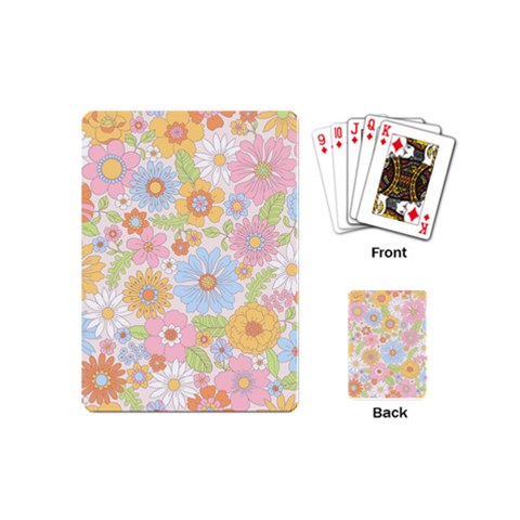 Pattern Background Vintage Floral Playing Cards Single Design (Mini) from ArtsNow.com Back