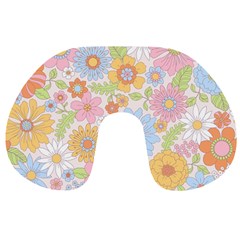 Pattern Background Vintage Floral Travel Neck Pillow from ArtsNow.com Front