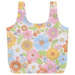 Pattern Background Vintage Floral Full Print Recycle Bag (XL)