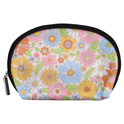 Pattern Background Vintage Floral Accessory Pouch (Large) from ArtsNow.com Front