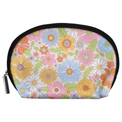 Pattern Background Vintage Floral Accessory Pouch (Large) from ArtsNow.com Front