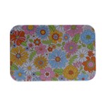 Pattern Background Vintage Floral Open Lid Metal Box (Silver)  