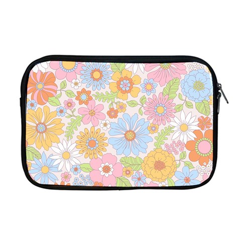 Pattern Background Vintage Floral Apple MacBook Pro 17  Zipper Case from ArtsNow.com Front