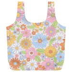 Pattern Background Vintage Floral Full Print Recycle Bag (XXL)