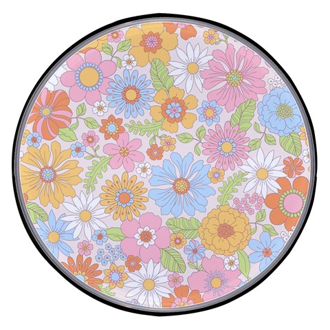 Pattern Background Vintage Floral Wireless Fast Charger(Black) from ArtsNow.com Front