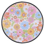 Pattern Background Vintage Floral Wireless Fast Charger(Black)