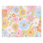 Pattern Background Vintage Floral Premium Plush Fleece Blanket (Large)