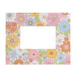 Pattern Background Vintage Floral White Tabletop Photo Frame 4 x6 