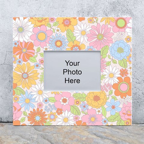 Pattern Background Vintage Floral White Wall Photo Frame 5  x 7  from ArtsNow.com Front