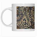 Brown Vintage Background Vintage Floral Pattern White Mug