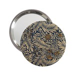 Brown Vintage Background Vintage Floral Pattern 2.25  Handbag Mirrors