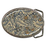 Brown Vintage Background Vintage Floral Pattern Belt Buckles