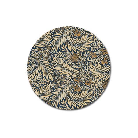 Brown Vintage Background Vintage Floral Pattern Magnet 3  (Round) from ArtsNow.com Front