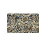 Brown Vintage Background Vintage Floral Pattern Magnet (Name Card)