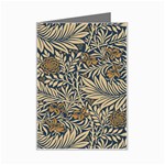 Brown Vintage Background Vintage Floral Pattern Mini Greeting Card