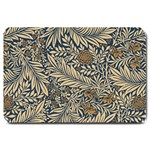 Brown Vintage Background Vintage Floral Pattern Large Doormat