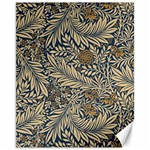 Brown Vintage Background Vintage Floral Pattern Canvas 11  x 14 