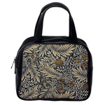 Brown Vintage Background Vintage Floral Pattern Classic Handbag (One Side)